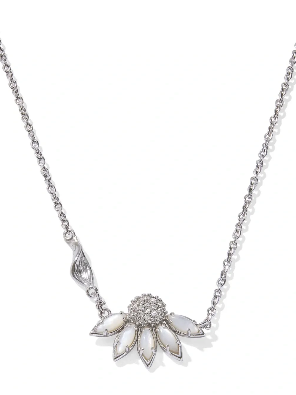 Kendra Scott Anya Flower Silver Pendant Necklace